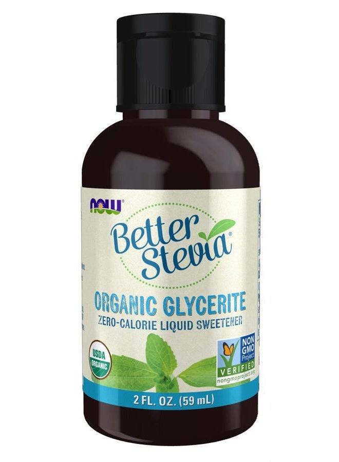Now Foods BetterStevia Glycerite, Zero-Calorie Liquid Sweetener, 2 oz (60ml) - Image 1
